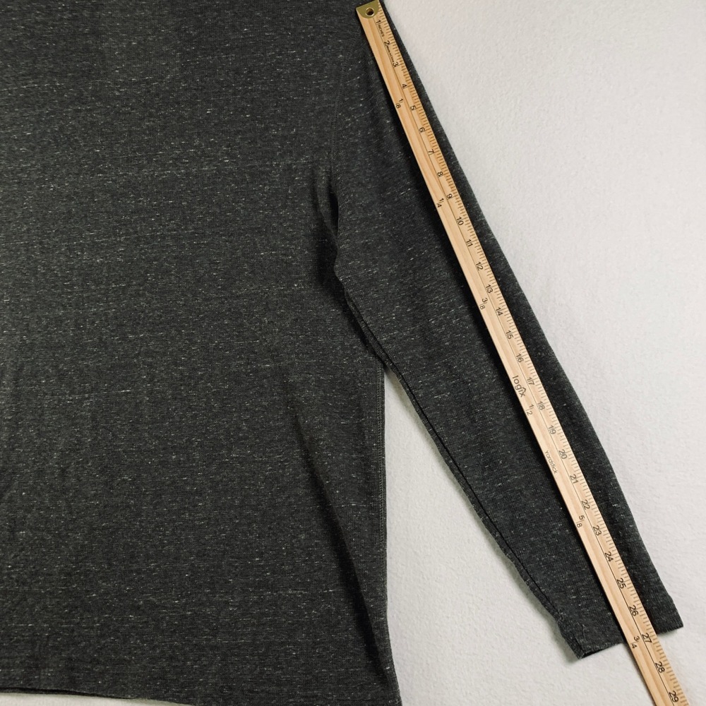 G.H. Bass & Co. Men's Long Sleeve Classic Henley Shirt Gray Heathered Size XL - Picture 11 of 12